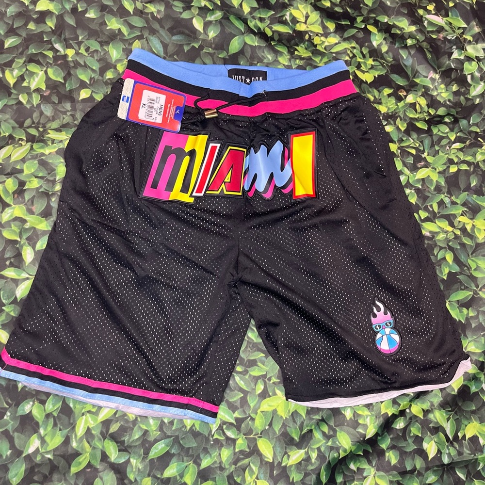 🔥🏀 Miami Heat Just Don Shorts 🔥🏀